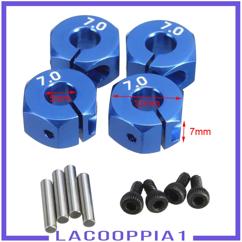 Bộ 4 Trục Bánh Xe 12mm Cho Xe Điều Khiển Từ Xa 1: 10 HSP