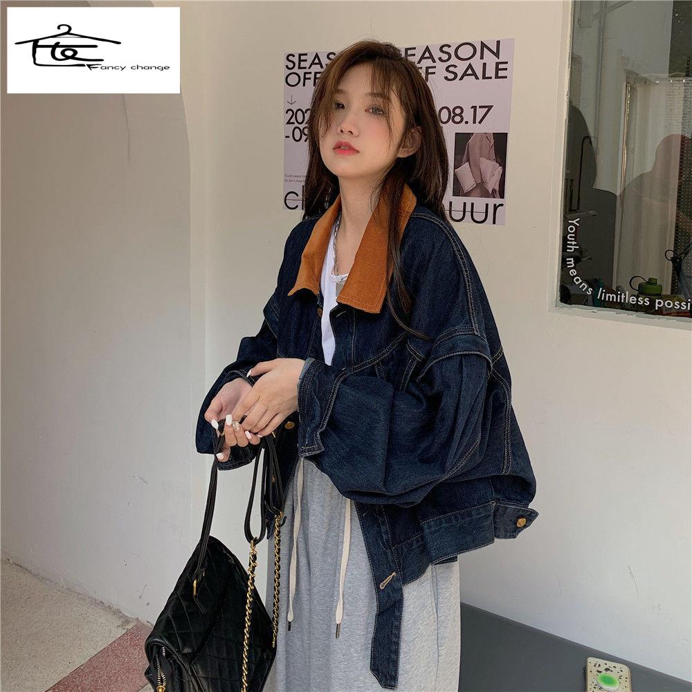 Áo Khoác Denim Dáng Ngắn Phong Cách Retro Đường Phố Thời Trang Thu Xuân Dành Cho Nữ 2022