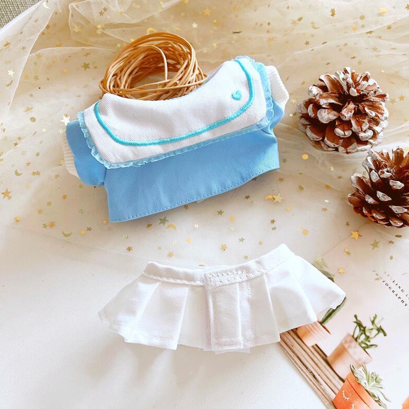 Bộ Đồng Phục Học Sinh Mùa Đông Xinh Xắn Cho Búp Bê 20cm