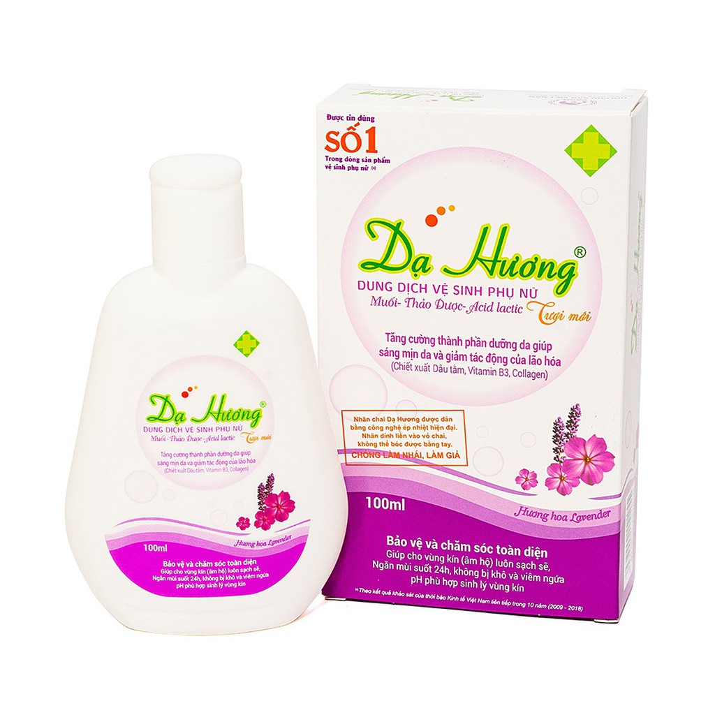 Dung dịch vệ sinh phụ nữ Dạ Hương Tím (Lavender) 100ml - sạch nhẹ, khử mùi hôi, bảo vệ vùng kín - cvspharmacy