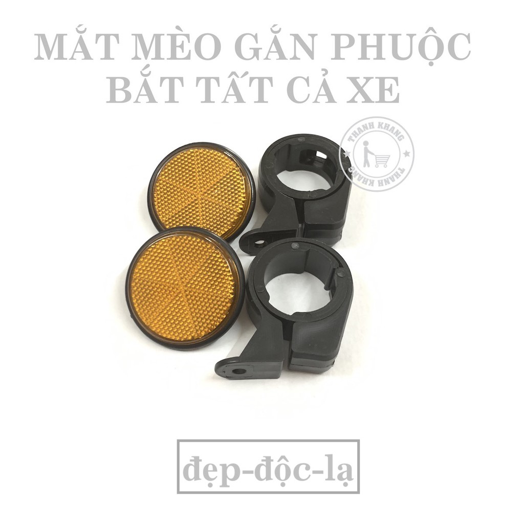 Mắt mèo bắt phuộc xe máy màu cam thanh khang 006001848