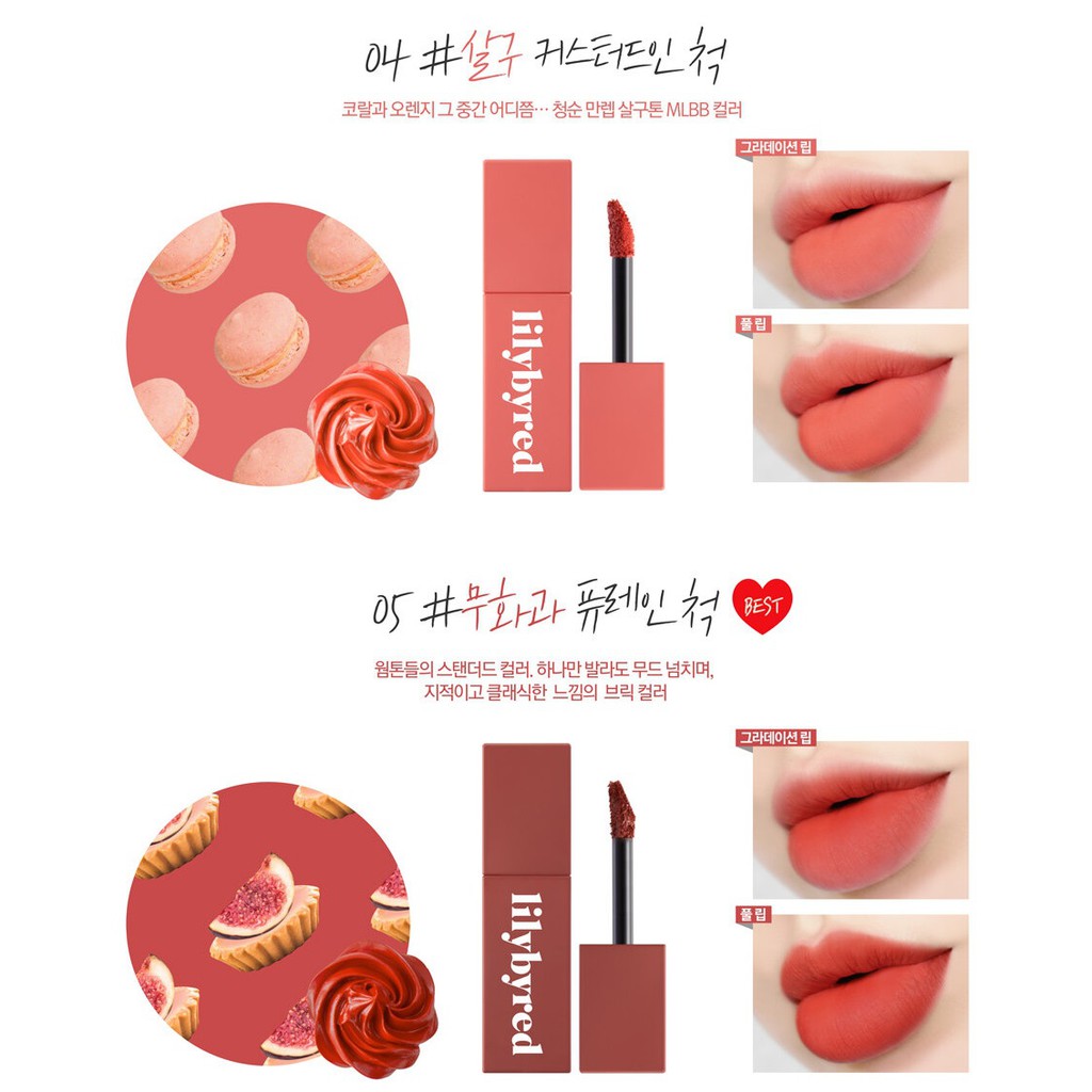 Son Kem Lì, Siêu Mịn Môi Lilybyred Romantic Liar Mousse Tint