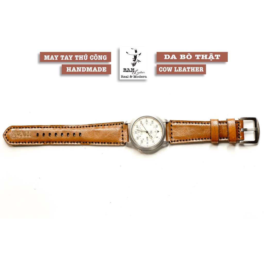 Bộ sưu tập Dây đồng hồ RAM Leather vintage OMEGA da bò thật - Chính hãng RAM Leather