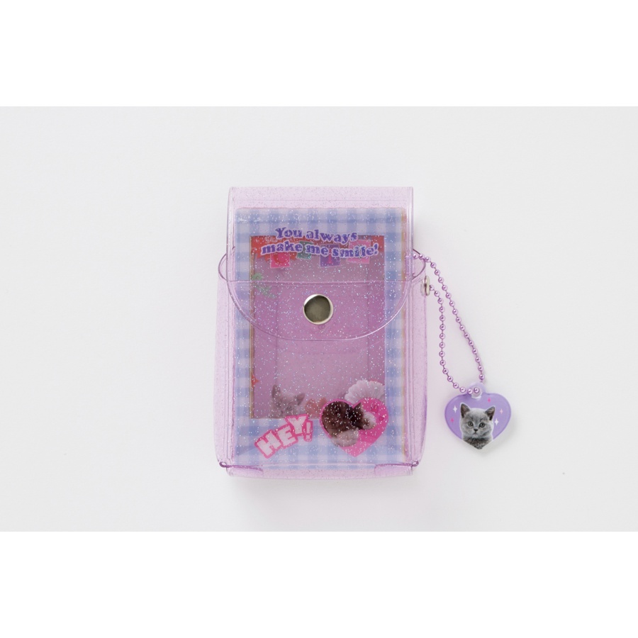 Toploader Decor ARTBOX Hàn Quốc Case Đựng Bọc Card Trang Trí Photocard Polaroid 9 Khung Ảnh Kẻ  Họa Tiết Mèo Poka