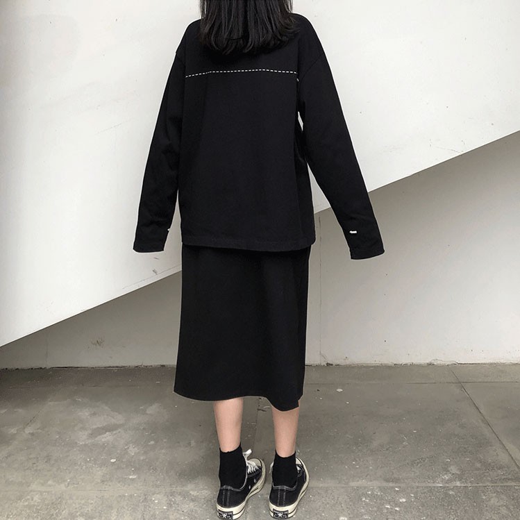 Nhập WAFACB2422 giảm 22K cho đơn 99K_Váy Chữ A Lưng Cao Xẻ Tà 28093 | BigBuy360 - bigbuy360.vn