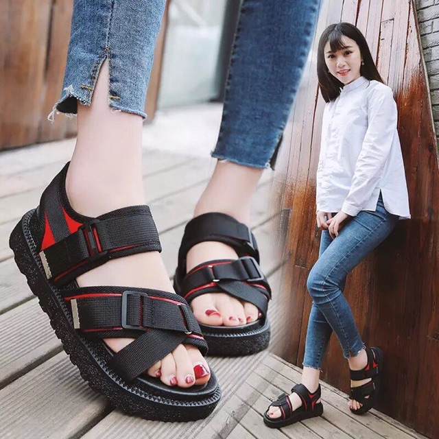 Giày sandal nữ quai chéo cá tính