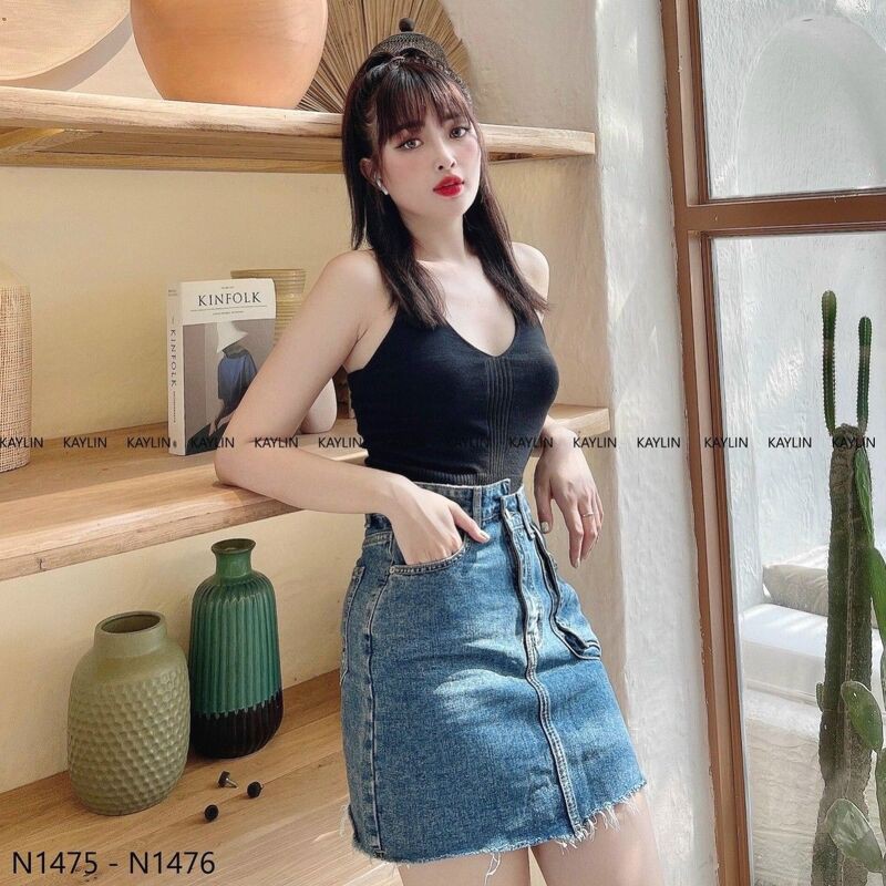 Áo yếm croptop buộc dây nhiều màu Quảng châu | BigBuy360 - bigbuy360.vn