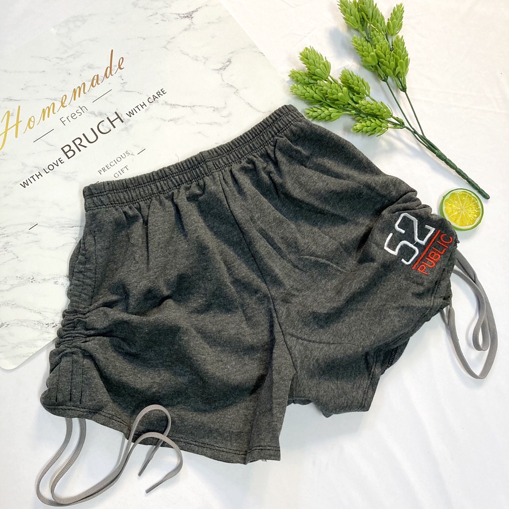 Quần đùi nữ freesize từ 45-52kg thun da cá dày mềm mịn - lưng thun có dây rút - QU62