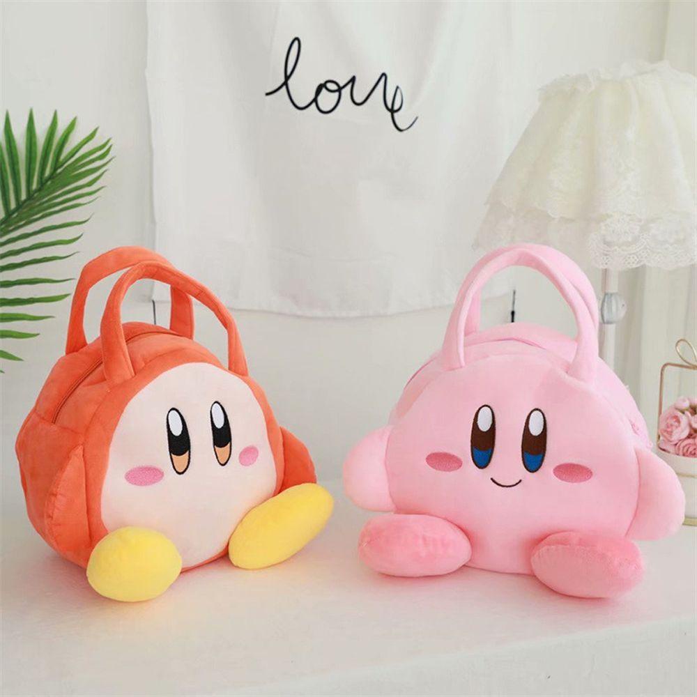 REBUY1 Túi Đeo Chéo Hình Kirby Nhồi Bông Đáng Yêu Ốp
