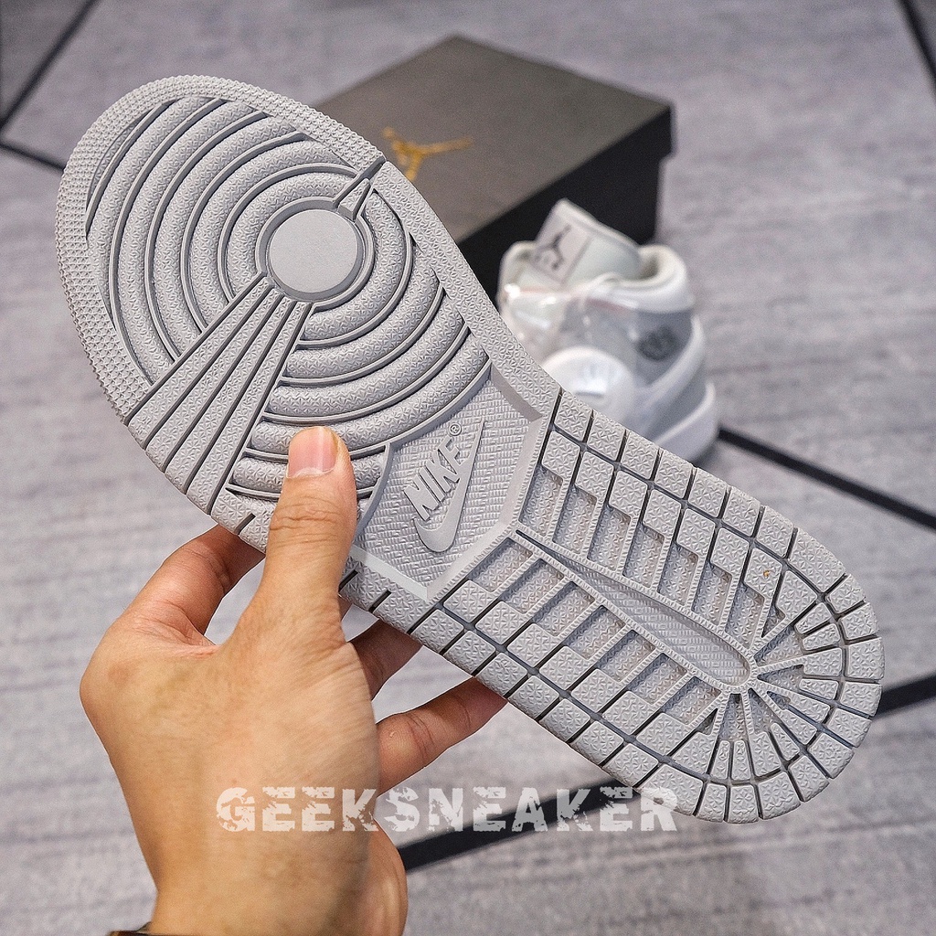 Giày Thể Thao Cổ Cao | Sneaker MidTop - Jordan 1 Mid Grey Camo