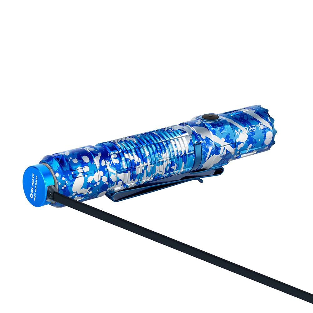 [Đèn pin đèn sạc siêu sáng]OLIGHT M2R PRO WARRIOR OCEAN CAMOUFLAGE - Độ sáng 1800lm chiếu xa 300m pin 21700 sạc nam châm