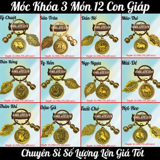 Móc khóa 12 con giáp bằng đồng đẹp lung linh phù hợp với mọi lứa tuổi