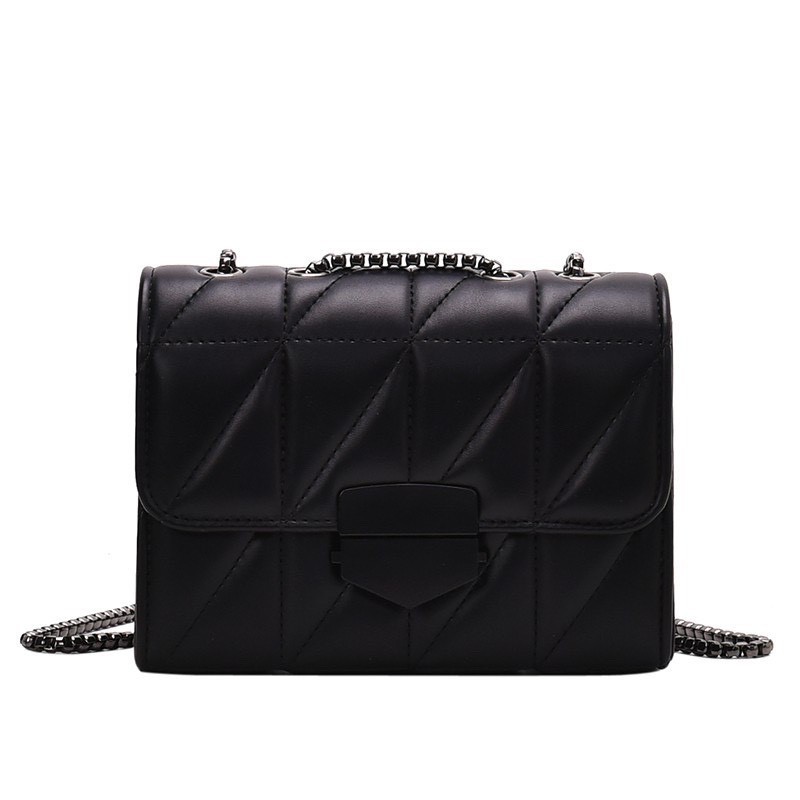 Túi đeo chéo nữ trần trám khóa nhọn thời trang BH 490 | BigBuy360 - bigbuy360.vn