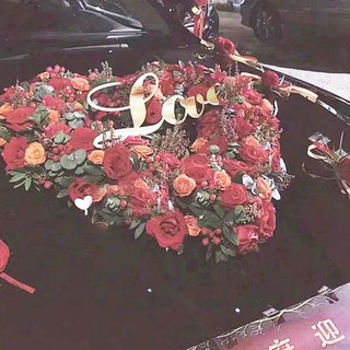 Hoa Giấy Viền Trang Trí Xe Hơi Đám Cưới Xinh Xắn