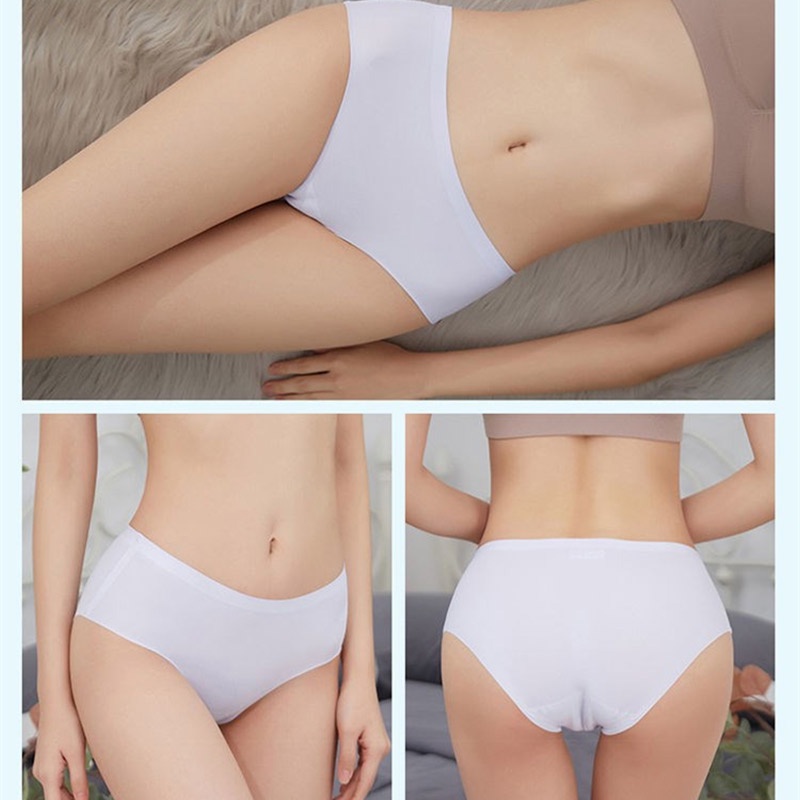AOFEIQIKE AOFEIQIKE Set 3 Quần Lót Lụa Không Đường May Plus Size Cho Nữ