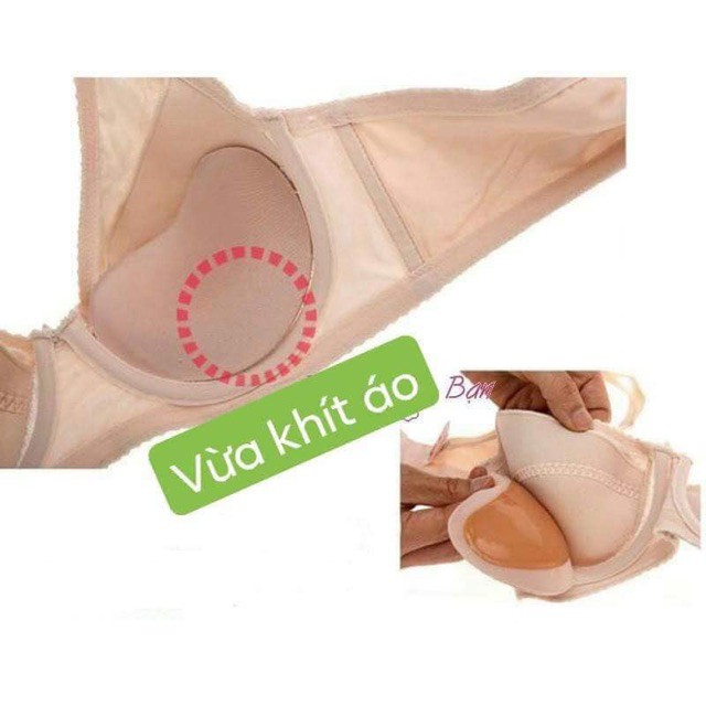 Miếng dán đệm trái tim silicon bên trong đồ lót đa năng siêu nâng ngực