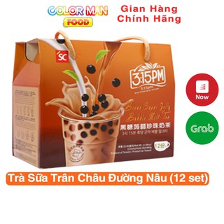 Set 12 gói Trà Sữa Trân Châu Đường Nâu 3:15PM từ nguồn nguyên liêu trà olong Đài Loan hảo hạng
