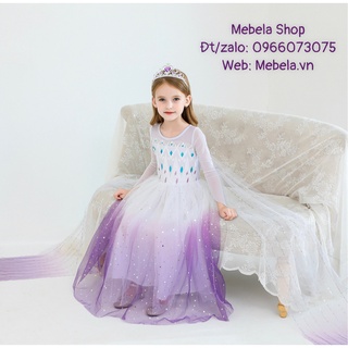 🎀 Váy công chúa Elsa Frozen 2 cho bé 16-31kg có ảnh thật phía sau