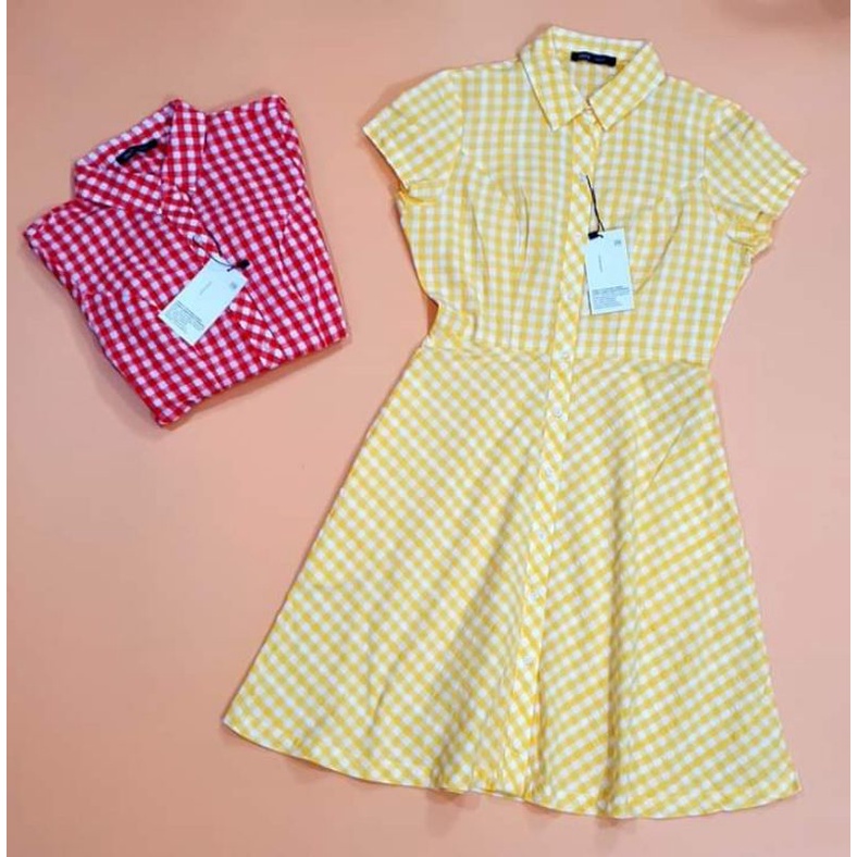 Đầm sơ mi bé hiệu Canifa  30_38kg