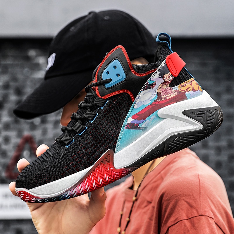 Giày Thể Thao Nam Thoáng Khí In Hình Anime Cá Tính Size 39-45