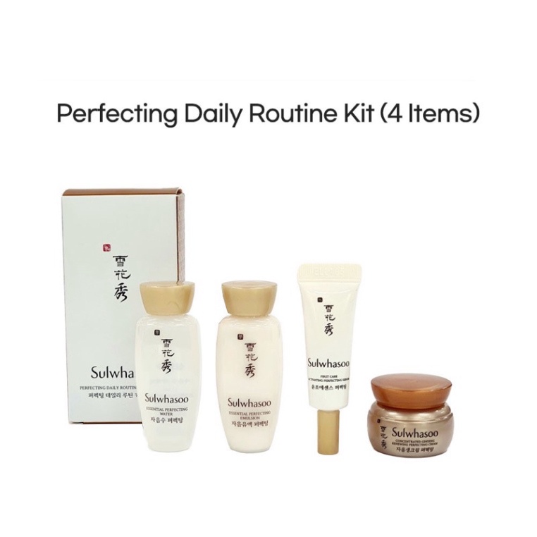 Set Sulwhasoo Dưỡng Da Sáng Mịn, Nâng Cơ, Giảm Nhăn, Chống Lão Hóa - Sulwhasoo Perfecting Daily Routine Kit