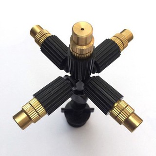 5 BÉC PHUN SƯƠNG 5 HƯỚNG ĐẦU ĐỒNG ren 21 không có van áp