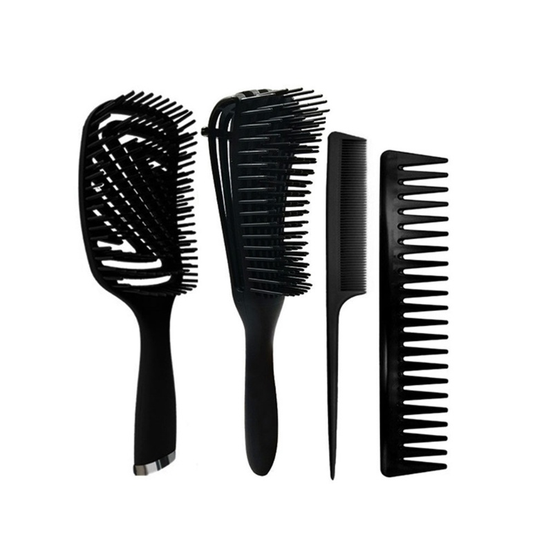 Set 4 / 5 Lược Chải Tóc Mát Xa Da Đầu Chống Tĩnh Điện
