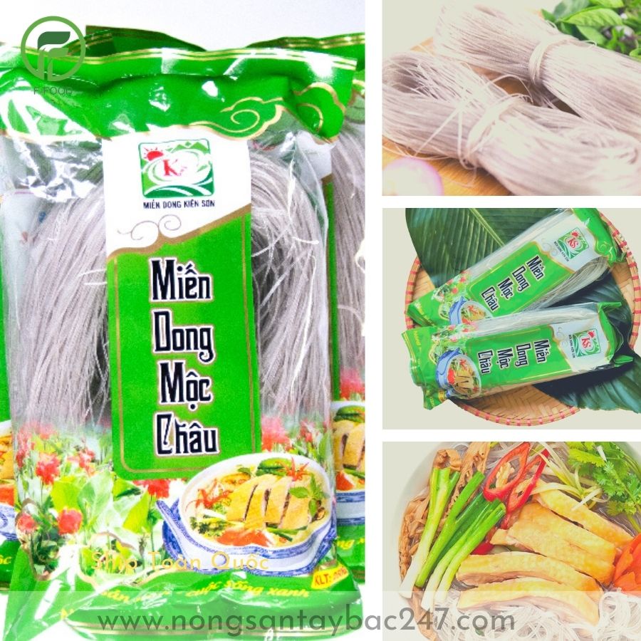 Miến Dong Mộc Châu Sơn La gói 500Gram -  Miến Dong Gia Truyền Sợi Dai, Thơm , Sạch Không Hóa Chất Độc Hại