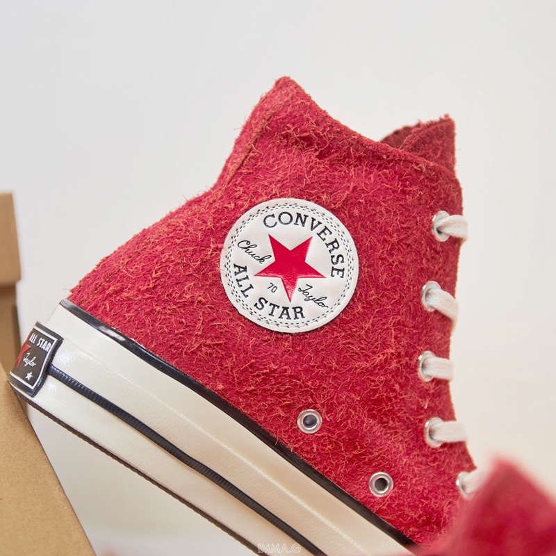Giày Converse 1970s Da Lộn Cổ Cao Màu Đỏ Hàng Chính Hãng | IMMA.G