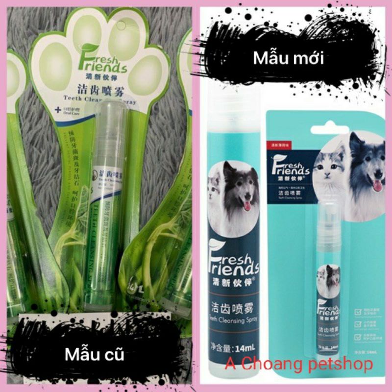 Xịt Thơm Răng Miệng Cho Chó Mèo Fresh Friend