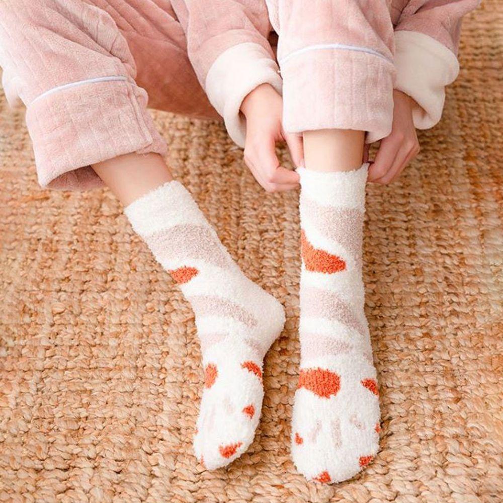 SOMEDAYZL Vớ Cổ Trung Kẻ Sọc Thoáng Khí Hình Chân Mèo Đáng Yêu Cho Nữ