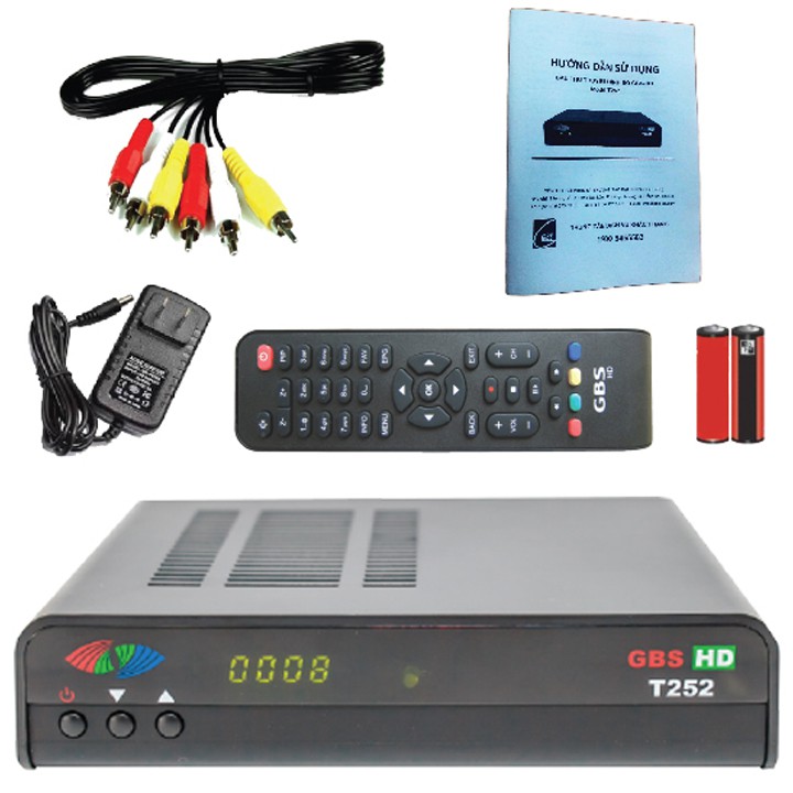 Đầu thu kỹ thuật số DVB T2 GBS HD T252 xem hai kênh cùng lúc