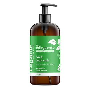 Dầu Gội và Tắm Cam Bạc hà Hữu Cơ Organic Hair Body Wash Little Innoscents 500ml Hàng Nhập khẩu Chính Hãng Úc