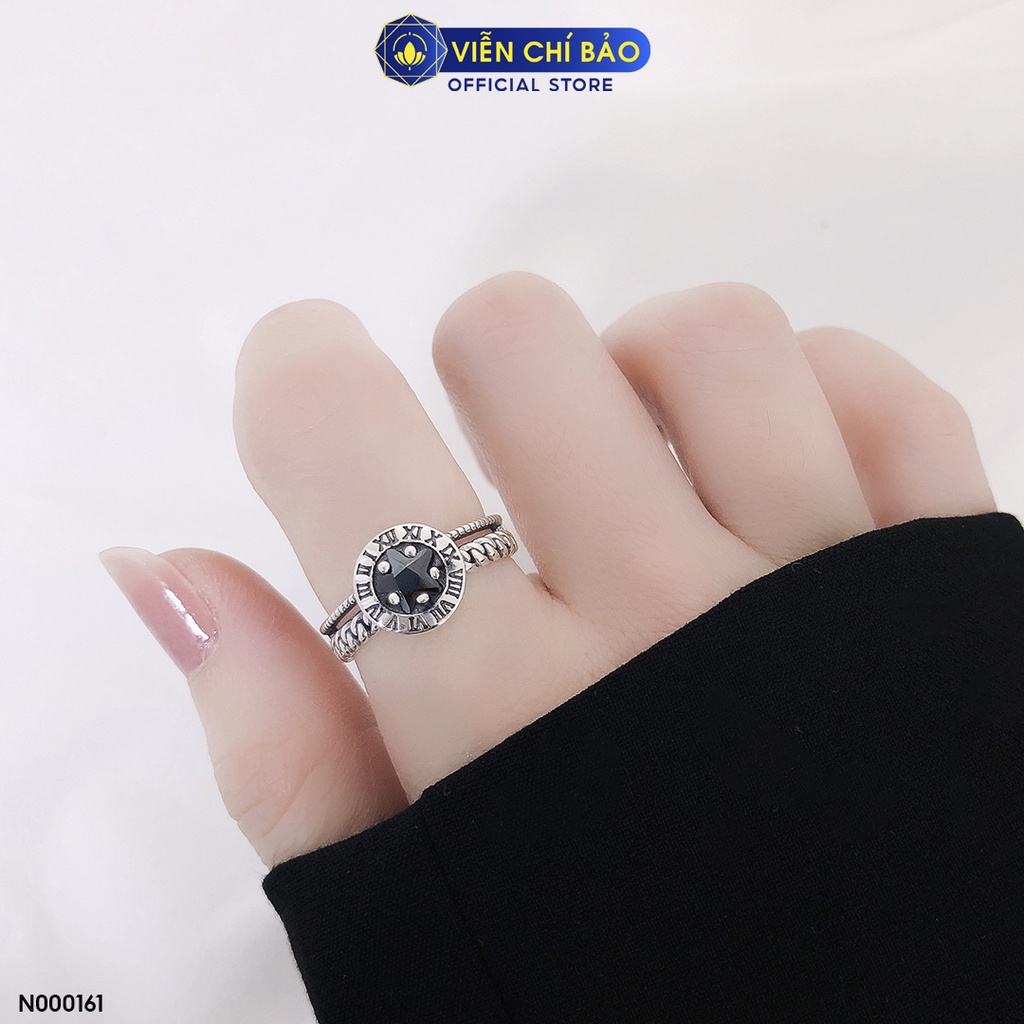 Nhẫn bạc nữ Black Watch chất liệu bạc Thái 925 liệu bạc 925 thời trang phụ kiện trang sức nữ Viễn Chí Bảo N000161