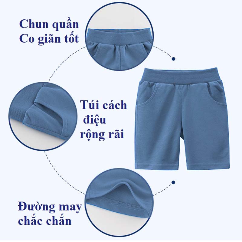 Quần bé trai chất da cá size cho bé từ 2 đến 10 tuổi - Q1