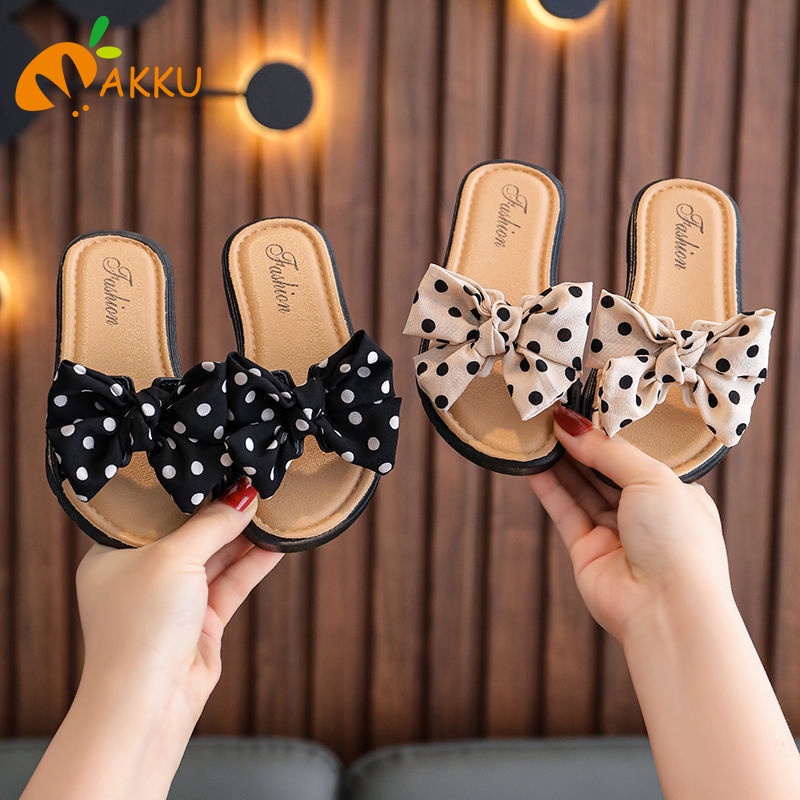 Dép Quai Nơ Đế Mềm Chống Trượt Cho Bé Gái