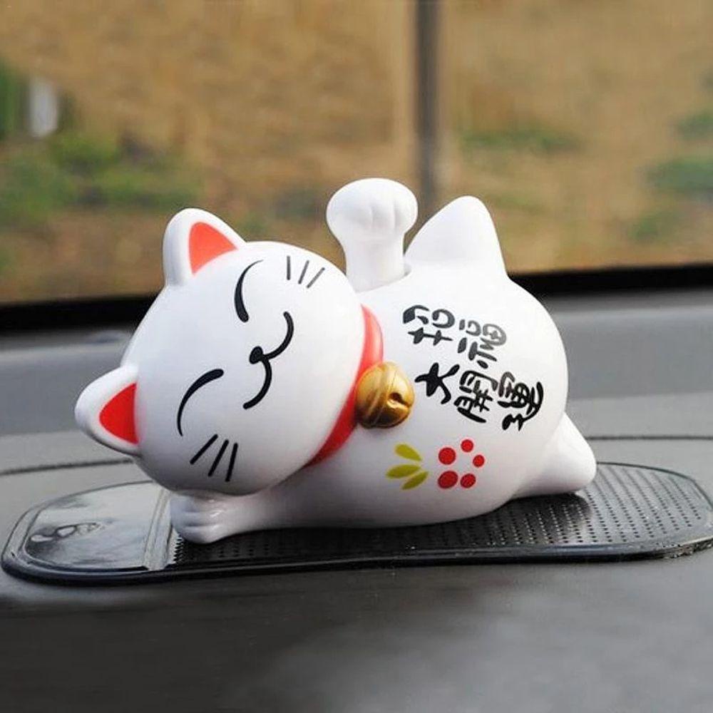 Đồ trang trí Chú Mèo Lười Ngủ Trên Xe Hơi / Văn Phòng Dễ Thương Dùng Trang Trí