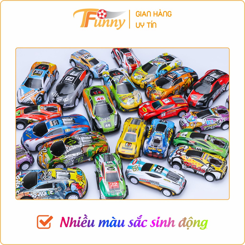 Bộ 3 Ô Tô Chạy Cót Cao Cấp, Ô Tô Mini Đồ Chơi Cho Bé, T Funny, Nhựa ABS Chống Va Đập Cực Bền, An Toàn