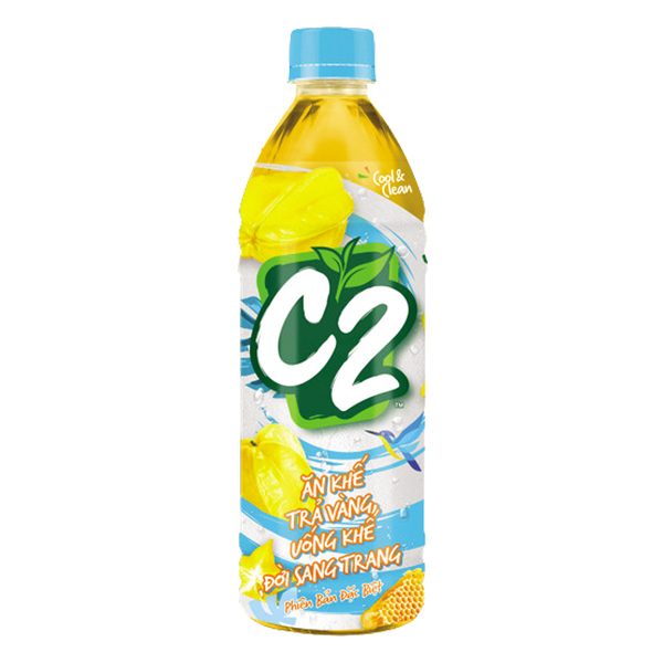 Trà Xanh C2 Hương Khế Mật Ong Chai 455ML