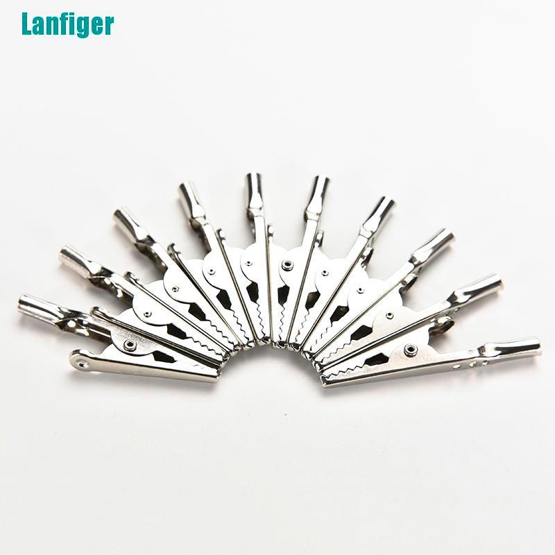 Set 10 Đầu Kẹp Cá Sấu Thử Điện Bằng Thép Không Gỉ