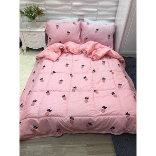 [HÀNG CAO CẤP] BỘ GA GIƯỜNG, DRAP GIƯỜNG COTTON THƠM HỒNG