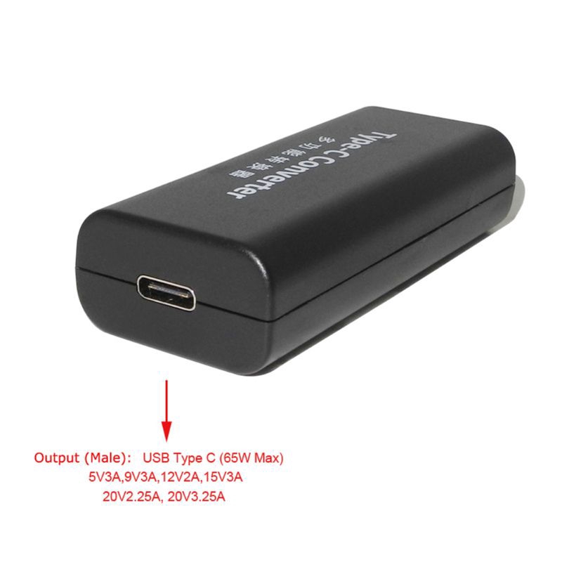 65W Mini Power Supply DC Adapter Charger Connector USB Type C Converter