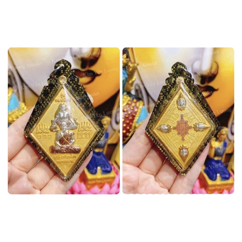 🎀 MẶT DÂY MEA PHI SEH & PHẬT TỨ DIỆN 2in1 ARJAN KRIENG KRAI THÁI LAN 🎀