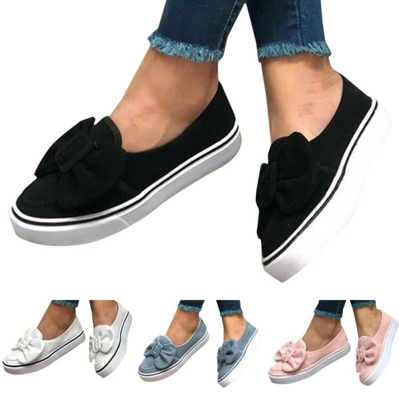 Giày Búp Bê Đính Nơ Đế Mềm Thoải Mái Cho Nữ