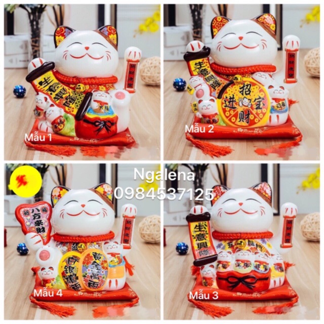 Mèo thần tài, mèo may mắn maneki neko (50 mẫu) Thiên khách vạn lai