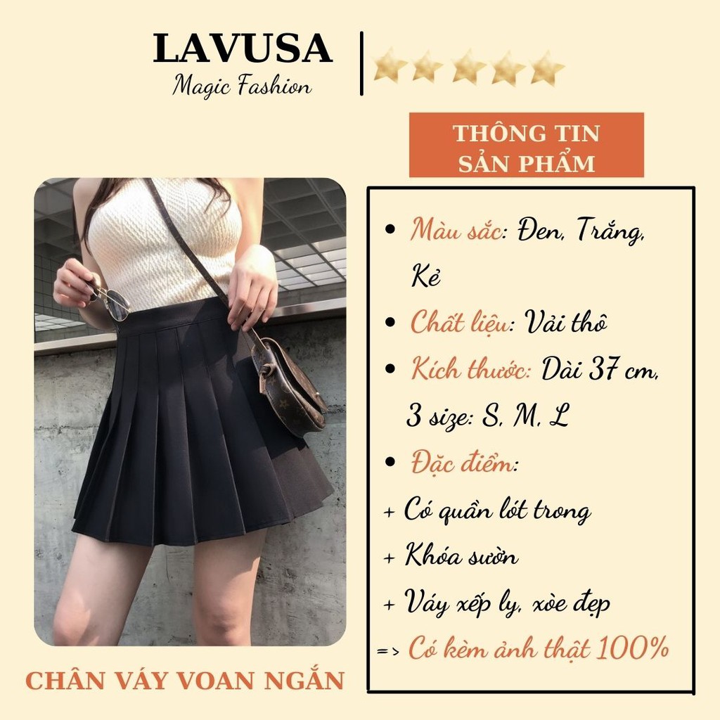 [ Mã FAGREEN55 giảm 10% tối đa 30K đơn 99K] Chân váy tennis xếp ly ngắn xòe Hàng quảng Châu LAVUSA | BigBuy360 - bigbuy360.vn