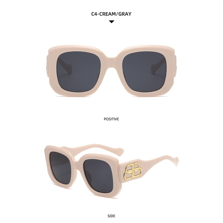 Kính mát thiết kế gọng vuông lớn phong cách thời trang Âu Mỹ 2021 cho nam và nữ