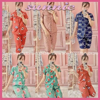 Pijama đùi ngắn giá rẻ kate đẹp - đồ mặc nhà giá rẻ