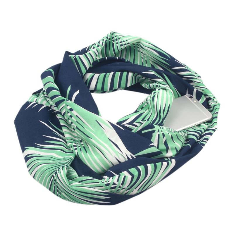 Khăn Quàng Cổ Hai Lớp 180x50cm Có Khóa Kéo Cho Nữ