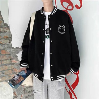 (A159) Áo khoác bóng chày unisex 2 màu đen - hồng